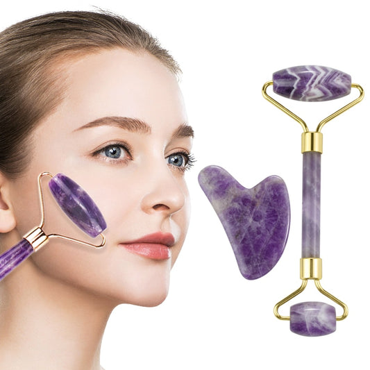 Jade Stone Roller Face Massage For Face And Neck Beauty